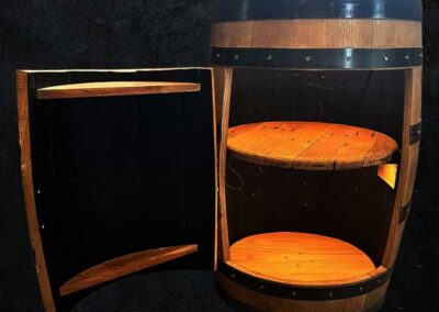  Reclaimed Oak Whiskey Barrel Bar
